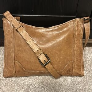 FRYE Melissa Zip Crossbody, Warm Caramel